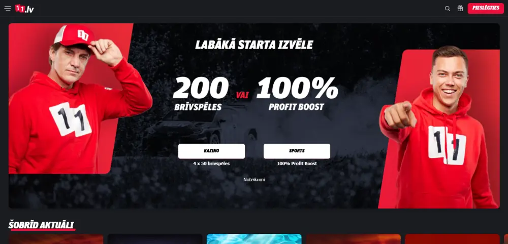 11.lv kazino mājaslapa