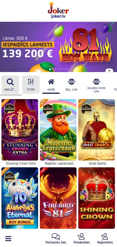 Joker mobilā versija