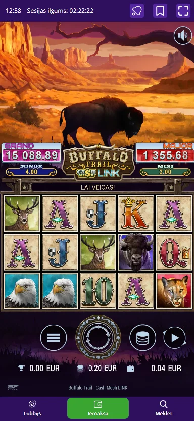 Buffalo Trail Cash Mesh Link slots Laimz kazino testa laikā