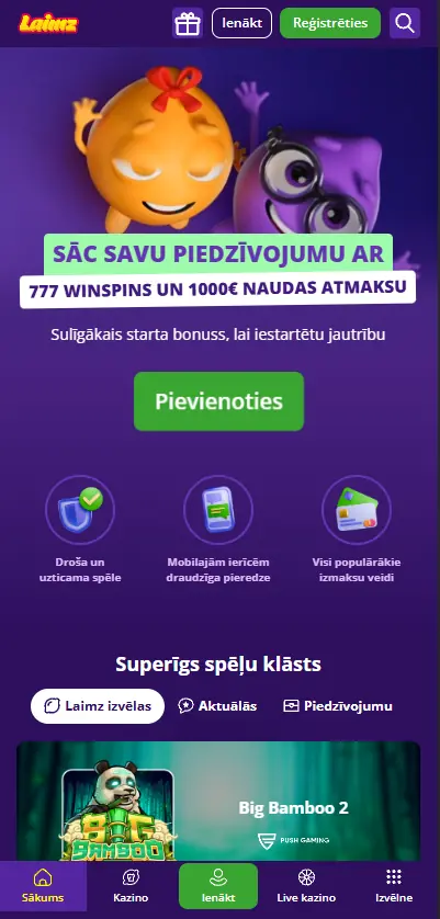 Laimz mobilā versija