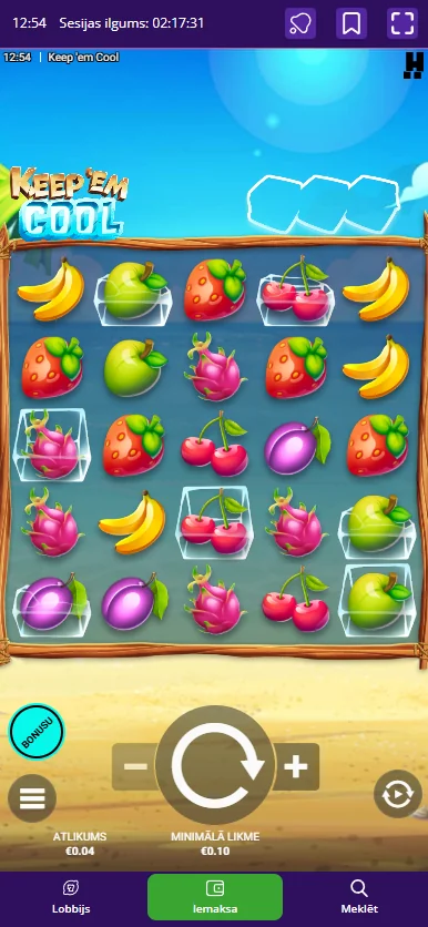 Keep 'em Cool slots Laimz kazino testa laikā