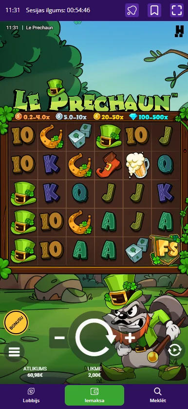 Le Prechaun slots Laimz kazino testa laikā