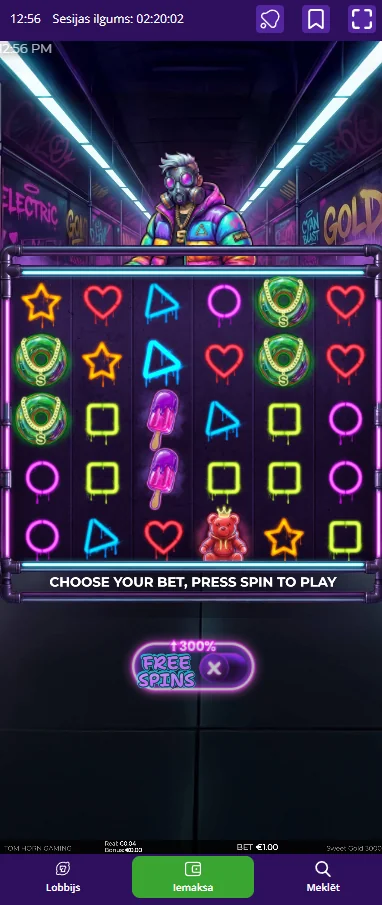 Sweet Gold 3000 slots Laimz kazino testa laikā