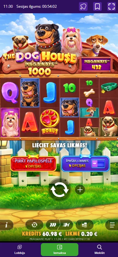 The Dog House Megaways 1000 slots Laimz kazino testa laikā