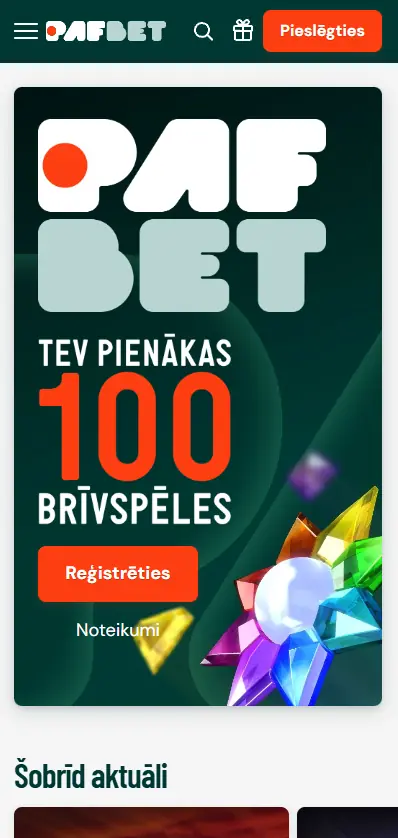 Pafbet mobilā versija