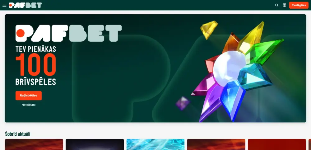 Pafbet kazino mājaslapa