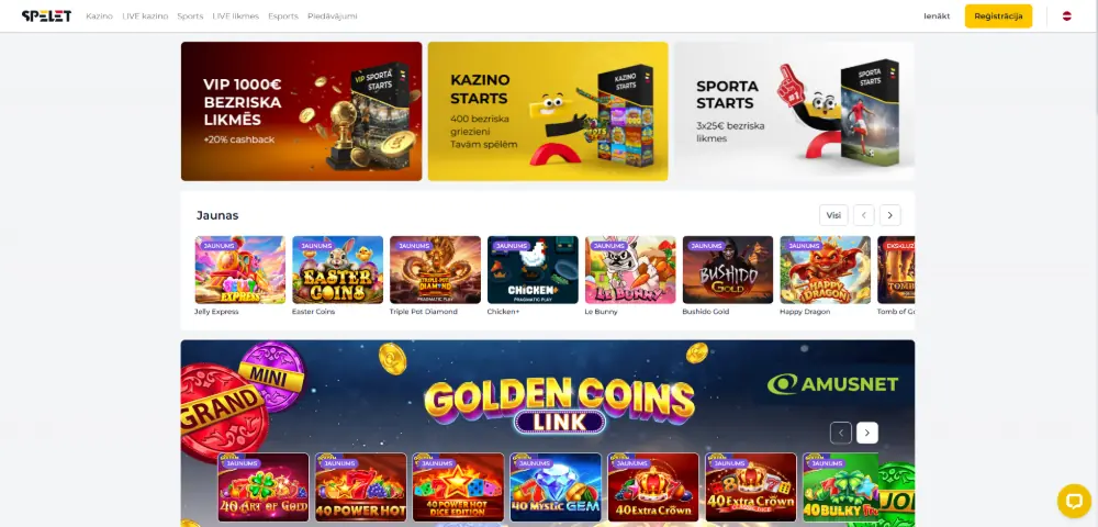 Spelet kazino mājaslapa