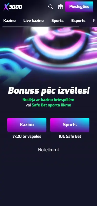 X3000 mobilā versija